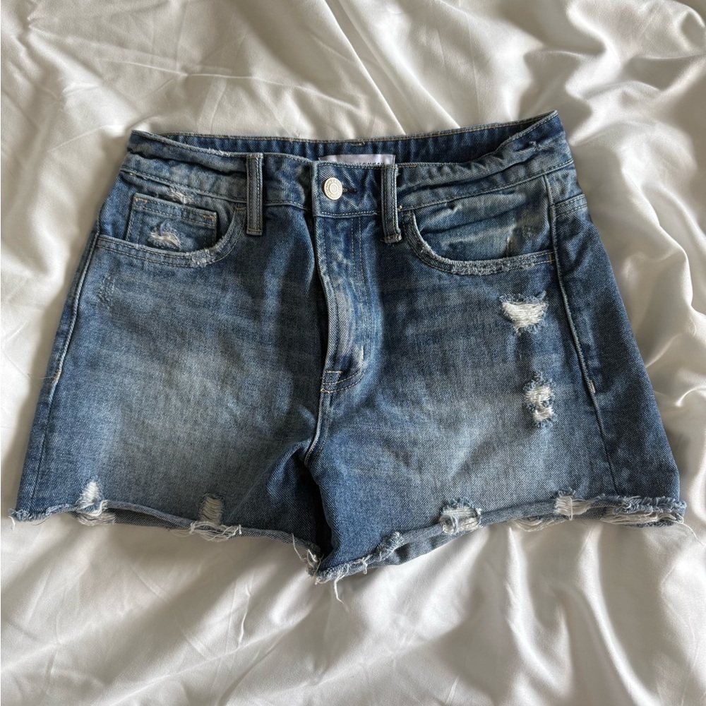 Flying Monkey Blue Distressed Jean Shorts